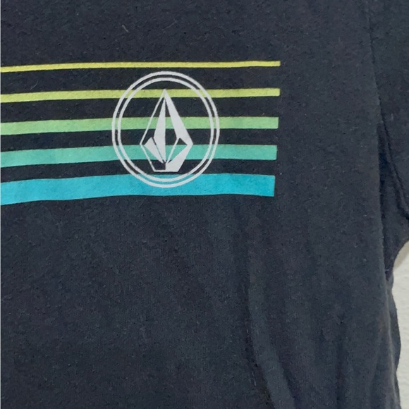 Volcom Black Crop Top with Colorful Stripes - Picture 5 of 7